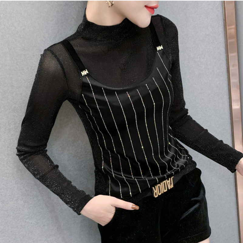 조끼스타일망사티 라인댄스복 라틴댄스복 - 상세 이미지 2