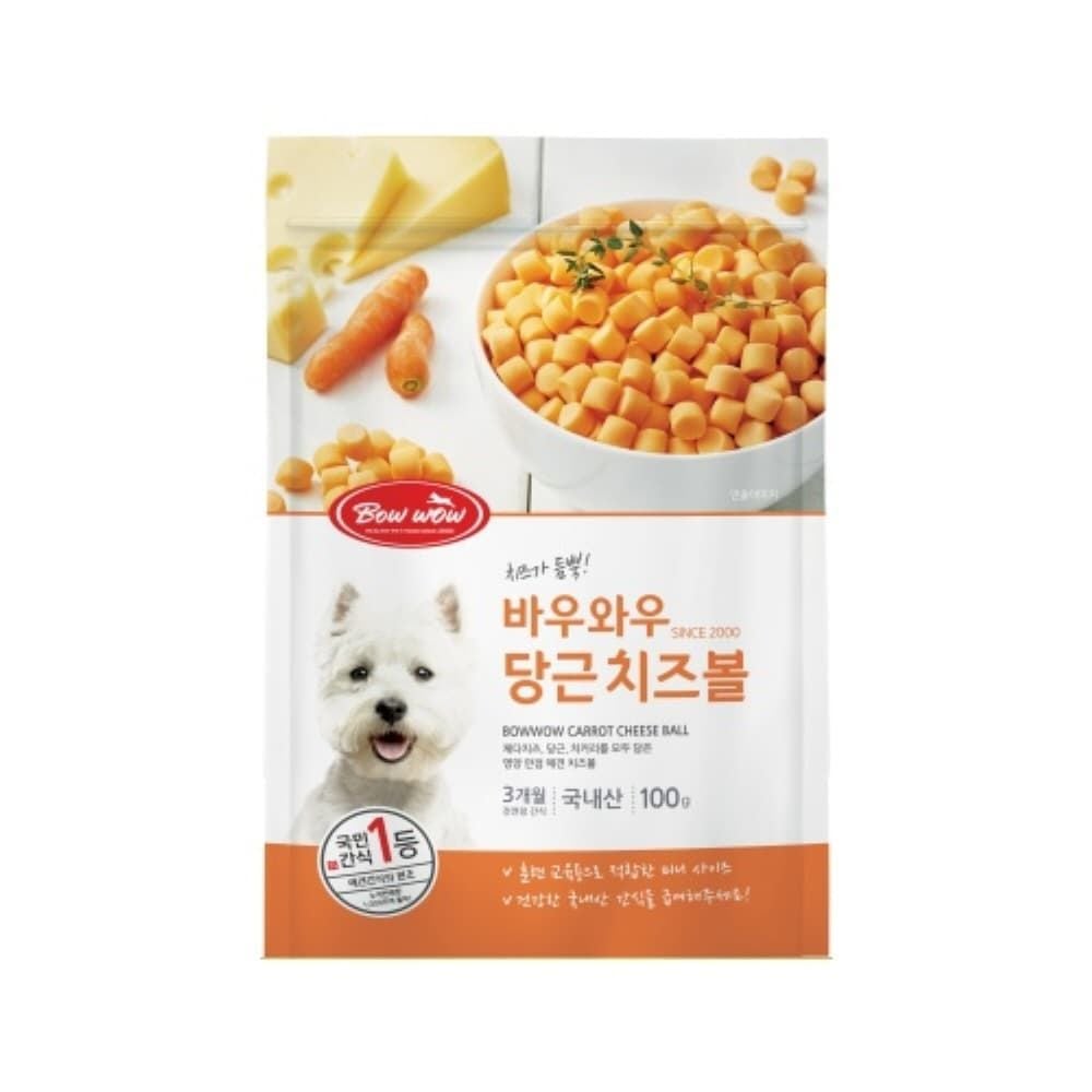 바우와우 당근 치즈볼 100g - 상품 이미지