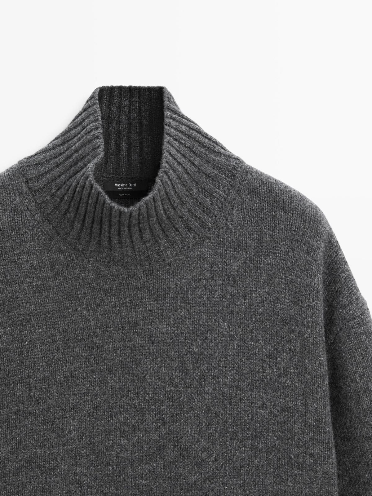 마시모두띠 프리미엄 울 하이넥 니트 스웨터 5788/593 ANTHRACITE GREY - 상세 이미지 5