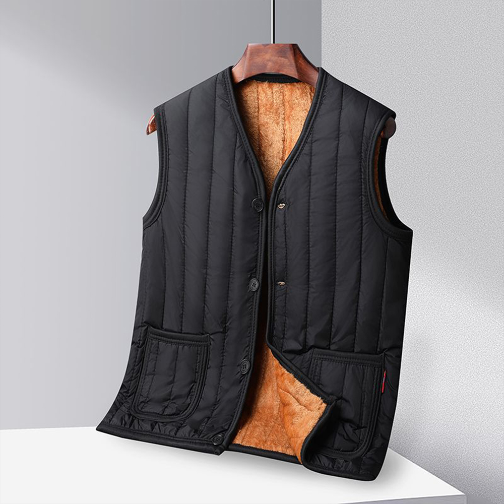 도톰 보온 안감 방한 깔깔이 융털조끼 (2color/2size) - 상세 이미지 3