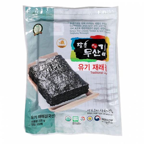 유기 1봉 장흥무산김 100매 전장 재래김 - 상품 이미지