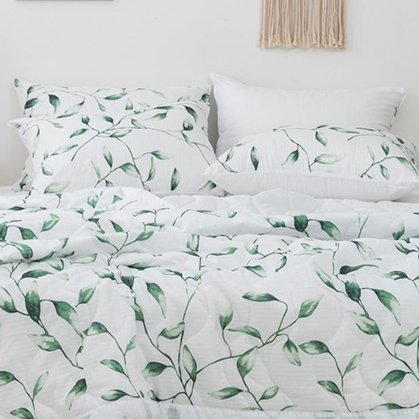 Q 나뭇잎 인견 여름 BEDCOVER 이불 - 메인 이미지