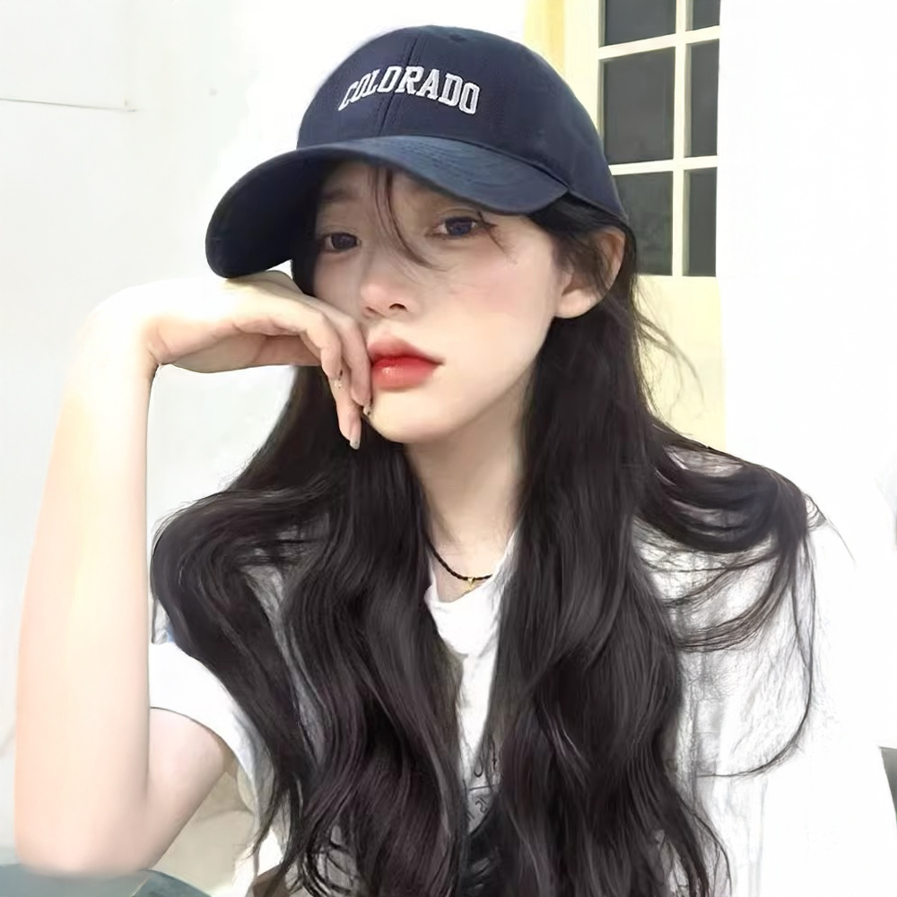 패틸 네이비 레터링 캡모자형 웨이브 가발 SD-250541 SD-250541 - 메인 이미지
