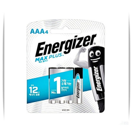 [앤츠런협력사]에너자이저 맥스 플러스 AAA 4개입 강력배터리 알카라인 고출력 12개 앤츠런3