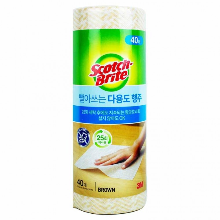 스카치브라이트 씻어쓰는 행주 40매입-브라운(5257) - 상품 이미지
