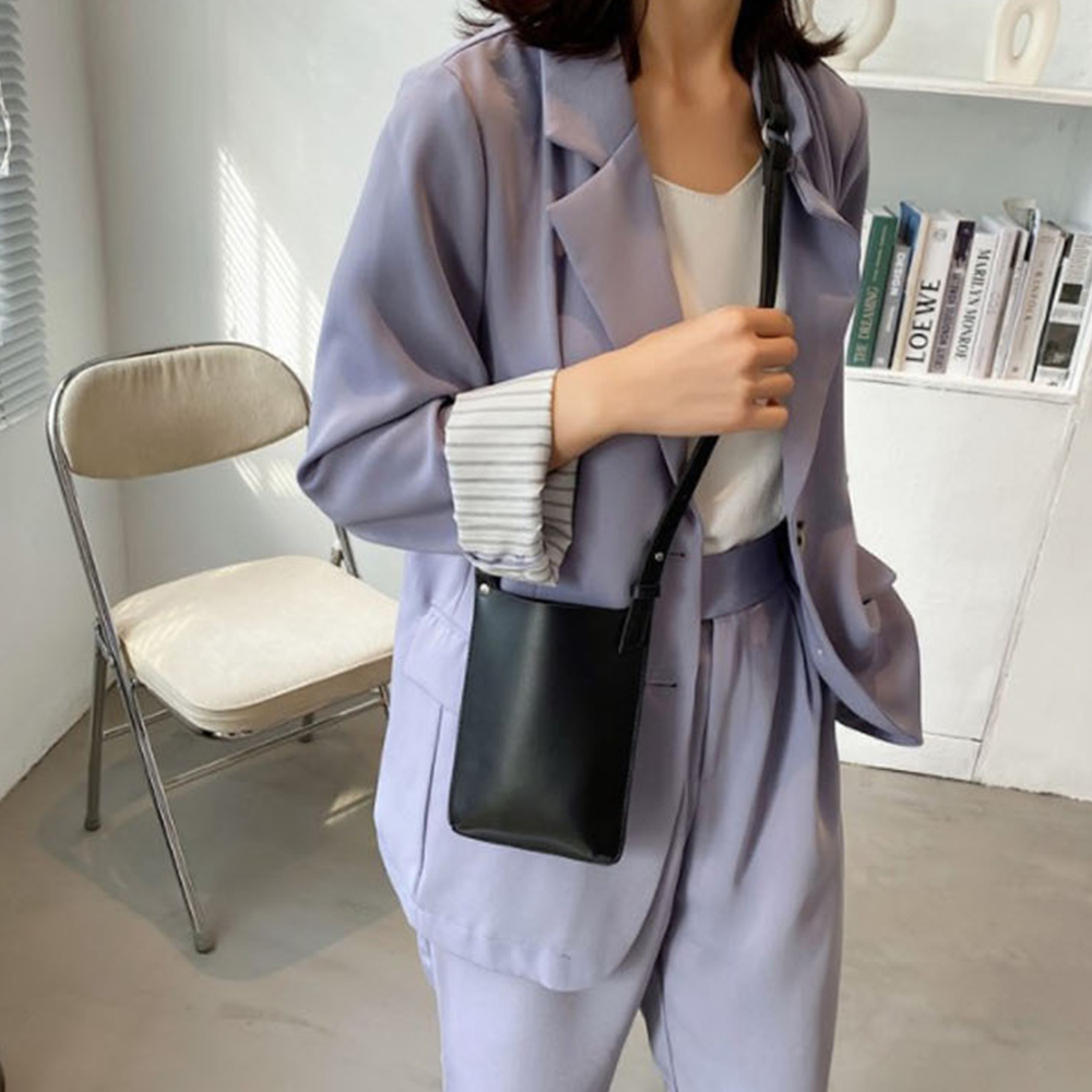 데일리 쁘띠 포켓백 스퀘어 레더 미니 크로스백 6color - 상품 이미지
