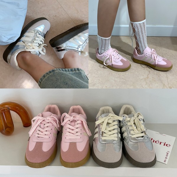 데일리 여성 신발 슈즈 운동화 네오라인스니커즈 레더 여자신발 패션슈즈 여성스니커즈 패션운동 - 메인 이미지