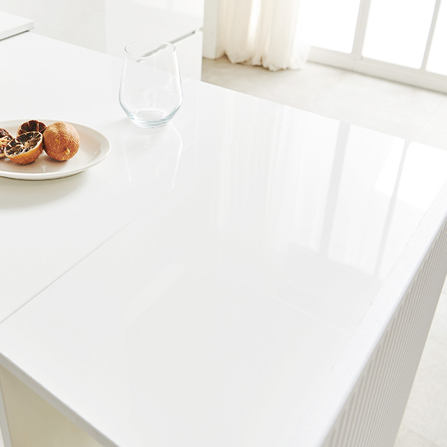 템바보드 확장형식탁 접이식 2인용 원룸 슬라이딩 수납 식탁테이블 1200mm, 화이트