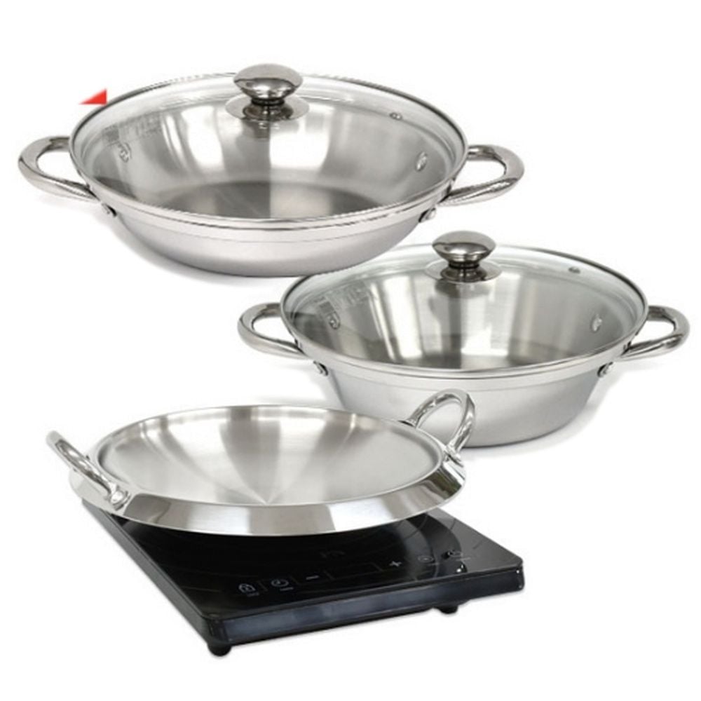 스텐 감자탕 원리빙 인덕션가능 부대찌개냄비 24cm - 상품 이미지