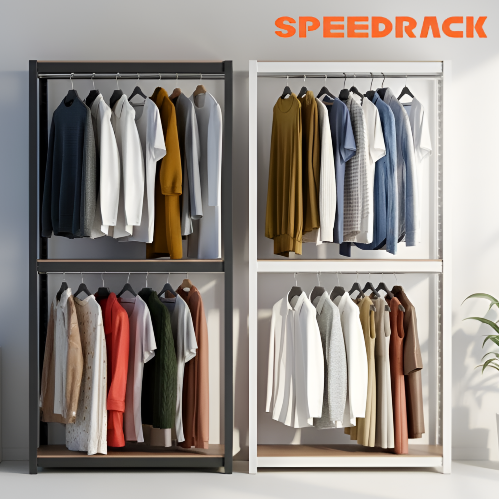 시스템행거 스탠드 옷걸이 드레스룸 철제 옷장 400400900 3단 2행거