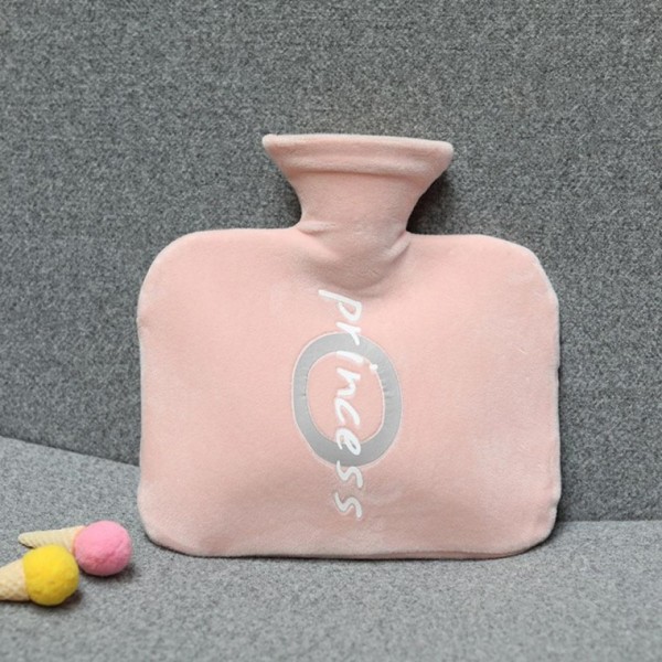 보온 겨울 핑크 800ml 레터링 보온팩 물주머니 고무핫팩 온수팩 핫찜질팩 손난로 온수주머 - 메인 이미지