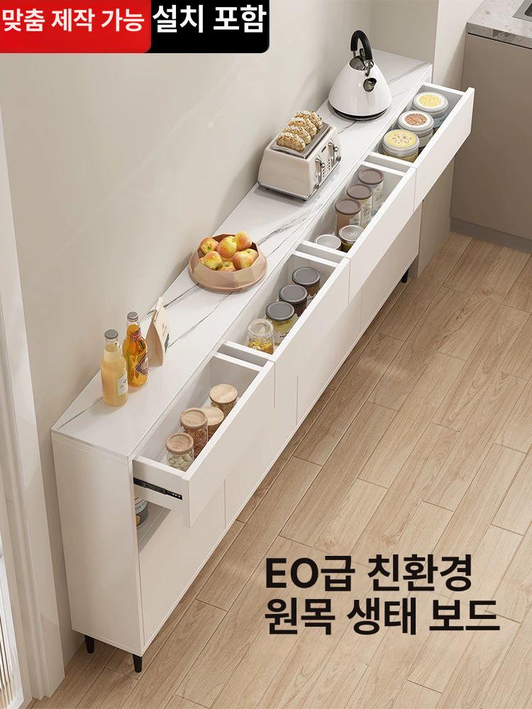 슬림 수납장 선반 틈새 복도 사이드테이블 정리 주방 - 상세 이미지 2