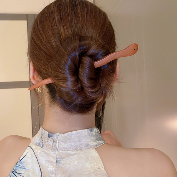올림머리 머리핀 무슈봉 백단비녀 집게핀 헤어핀 한복 머리끈 - 메인 이미지