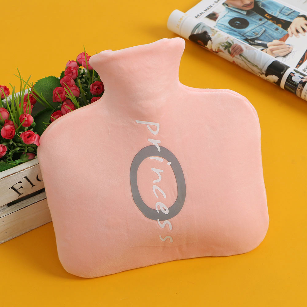 핫팩 레터링 보온 물주머니(800ml) (핑크) 겨울 보온팩 핫찜질팩 - 상품 이미지