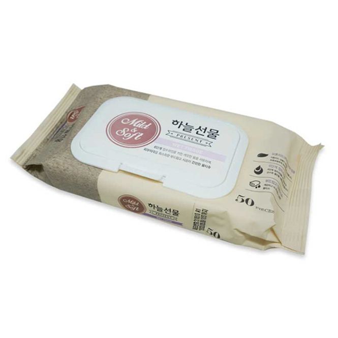 물티슈 화장지 아기 물티슈 휴지 화장지 캡형 50매 - 상품 이미지