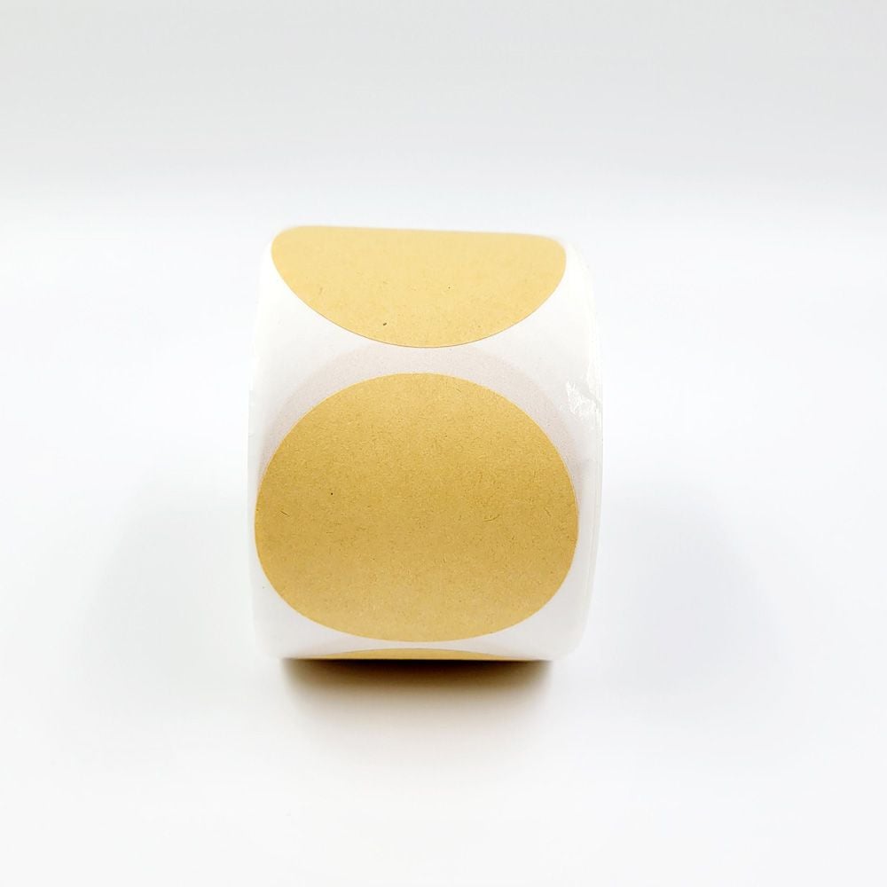 크라프트 원형 라벨 스티커 500장 (5cm) - 메인 이미지