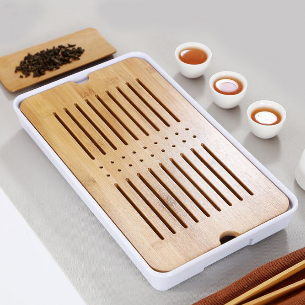 다기차판 밀른 직사각 다기차판(33x19cm) 퇴수 대나무차판 차판 - 상품 이미지