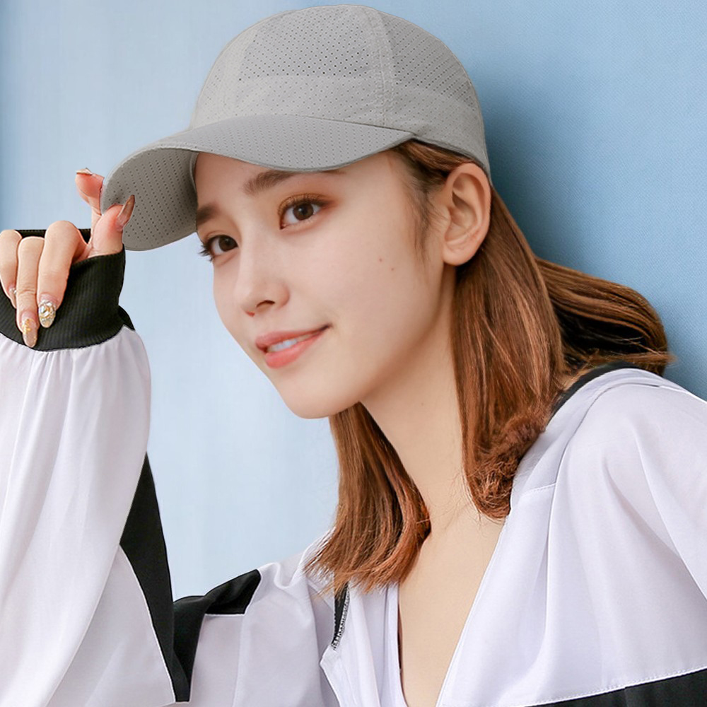 아웃도어모자 쿨메쉬 스포츠 등산모자(그레이) 낚시 캡모자 여름모자 - 메인 이미지