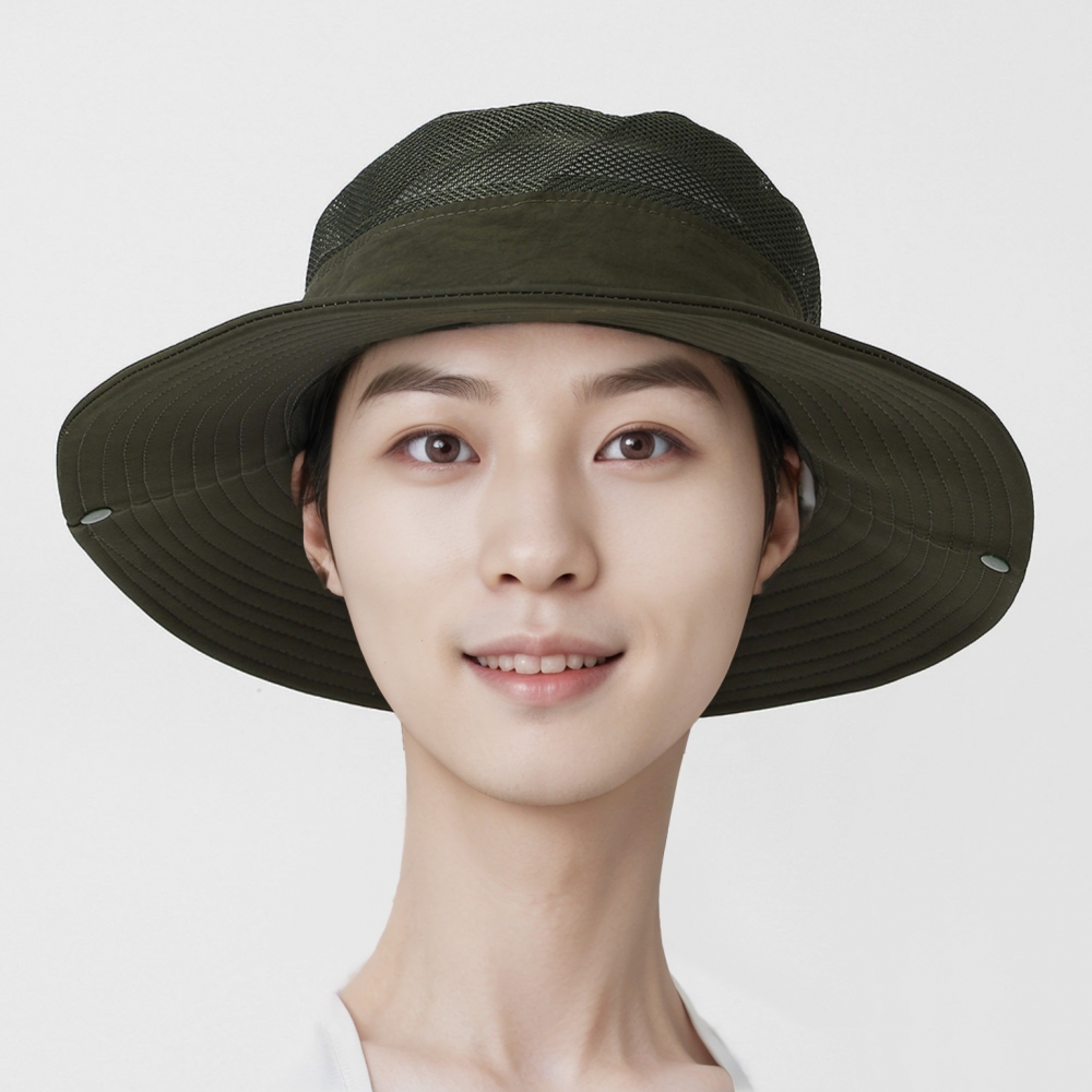 모자 데이원 메쉬 등산모자(카키) 캠핑모자 여름모자 - 상세 이미지 2