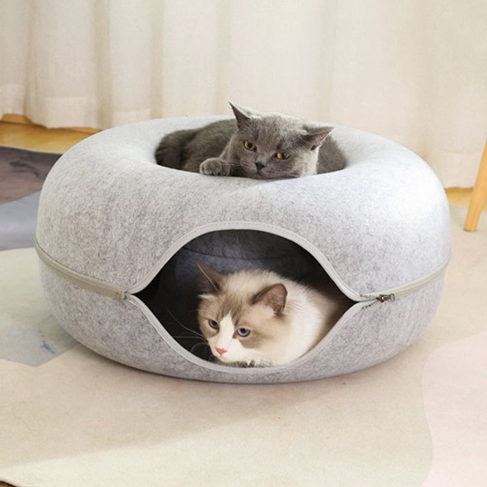 고양이 도넛 터널 숨숨집(60cm) 캣터널하우스 DT1341939 - 상품 이미지