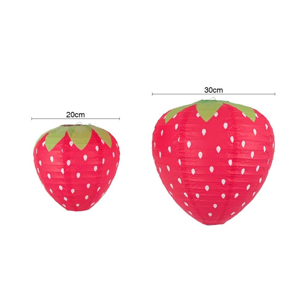 딸기 종이등 공예 과일 갓등 생일 파티 꾸미기 유치원 어린이집 풍등 행잉 펜던트 종이 전등갓 - 상세 이미지 4