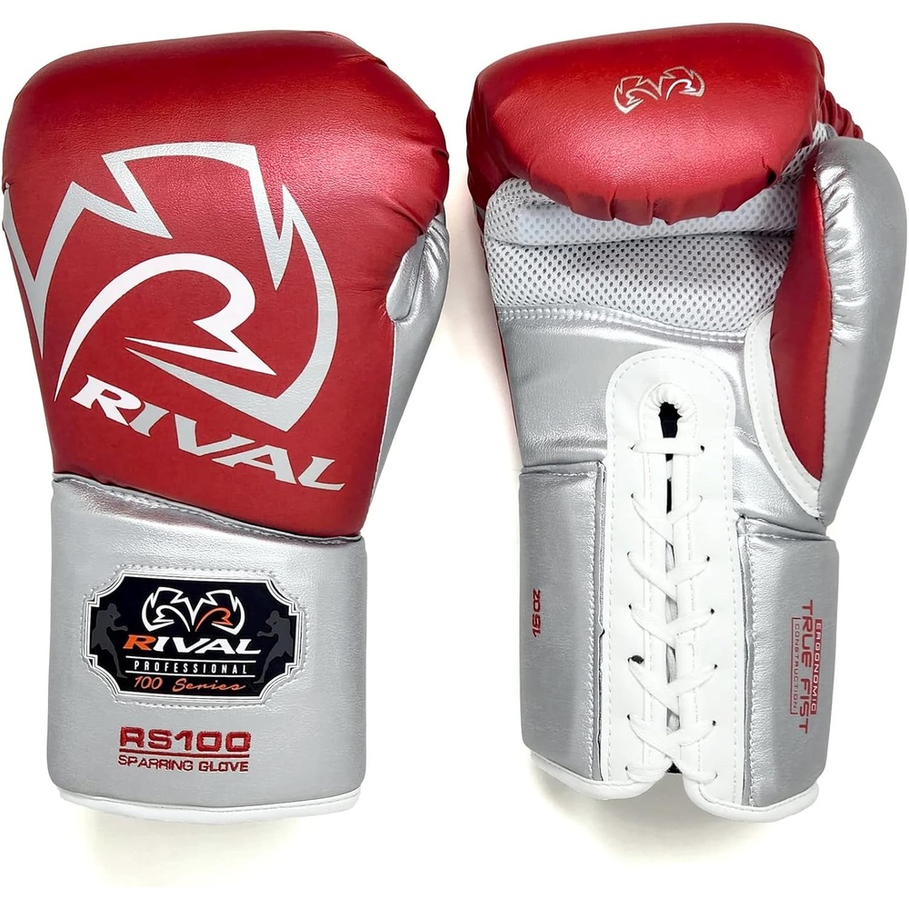 라이벌 RIVAL RS100 프로페셔널 스파링 글러브 레이스업 권투 장갑 레드 - 상세 이미지 2