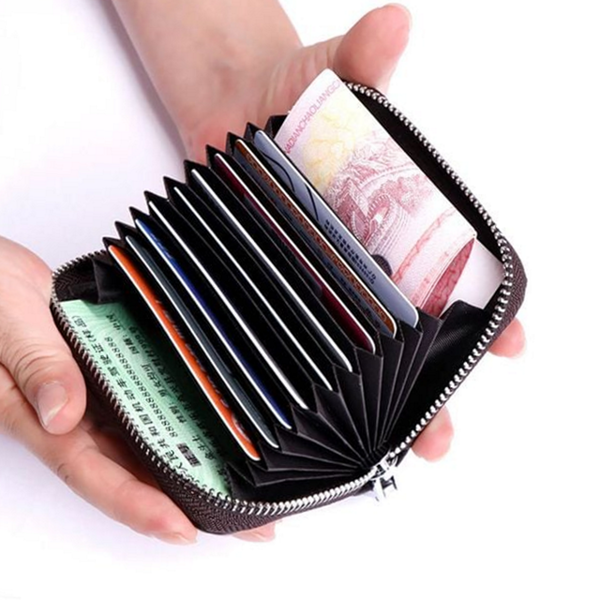 고급 가죽 카드 지갑 슬림 명함 지갑 남성 여성