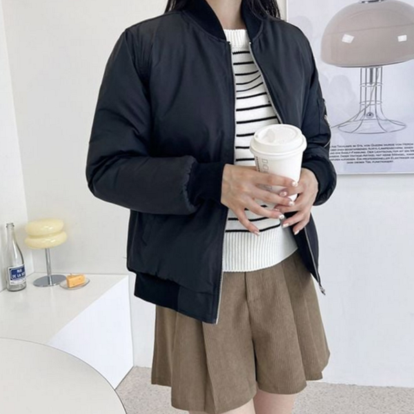 루즈핏 여자 항공 점퍼 베이직 여성 패딩 점퍼 데 아우터 - 상품 이미지