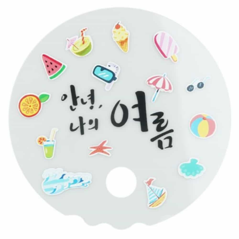 투명부채 꾸미기 10개 여름부채만들기 만들기장난감 - 메인 이미지
