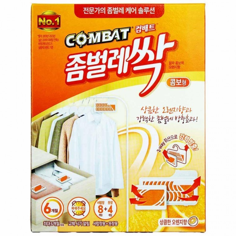 컴배트 좀벌레 싹 콤보형 16g(서랍장용 8개 옷장용 4개) - 메인 이미지
