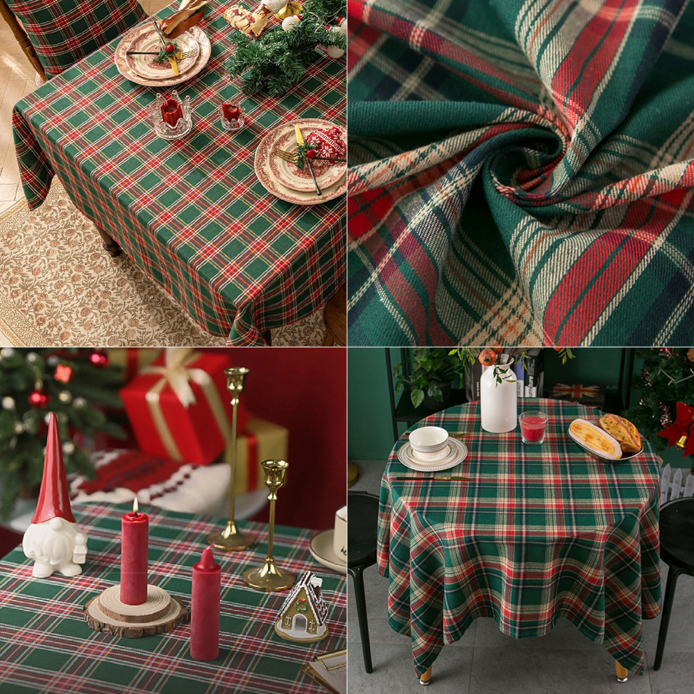 [큰손할인] 체크테이블보 식탁보 플레이팅 성탄절 소품 데코 크리스마스