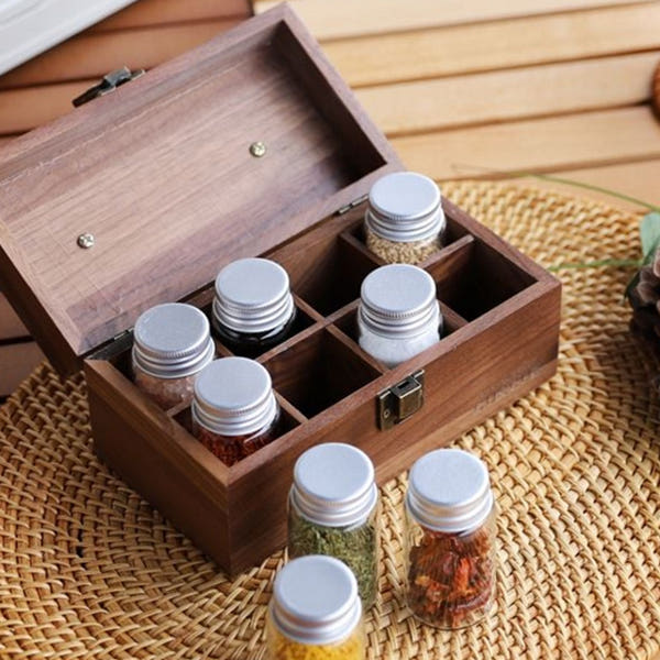휴대용 우드 양념통 세트