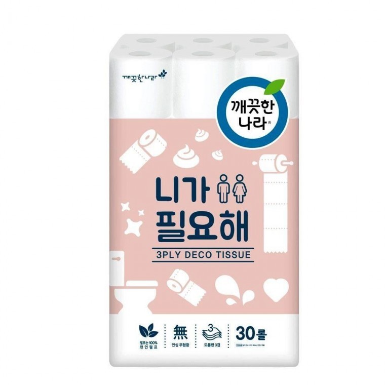 무색 무향 무형광 3겹 엠보 두루마리 휴지 30롤 3겹롤 - 상품 이미지