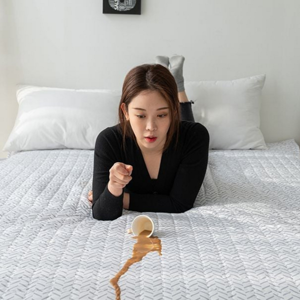 기능성 마이크로 화이버 패드 깔끔한 킹 사이즈 침대 패드 신혼부부