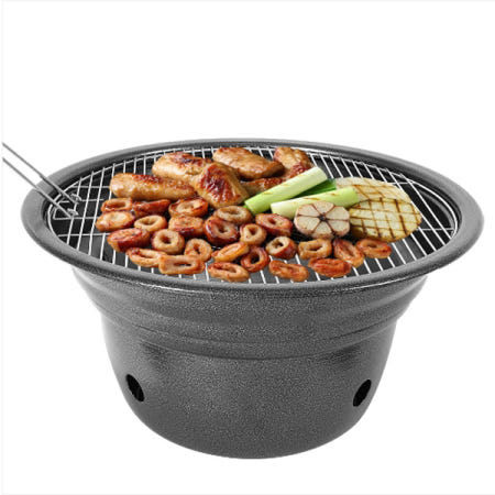 꾸버스 로스터 바베큐그릴 식당 업소용 야외 캠핑 화로대 숯불 직화 BBQ 원형 막창