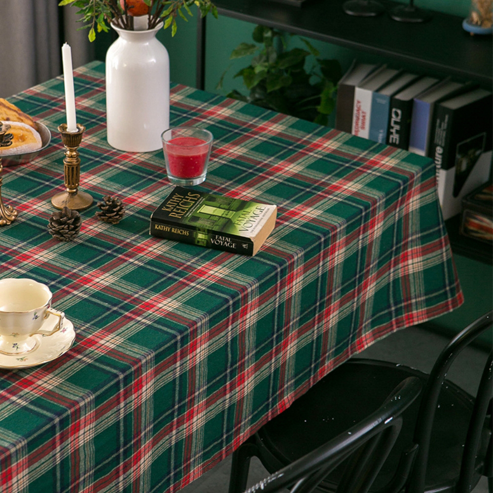 [큰손할인] 체크테이블보 식탁보 플레이팅 성탄절 소품 데코 크리스마스