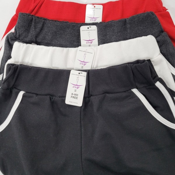 3부 여자 트레이닝 조깅 국산 반바지 운동복 잠옷 이지웨어 배색바지 헬스복 3부바지 조깅복 - 상품 이미지