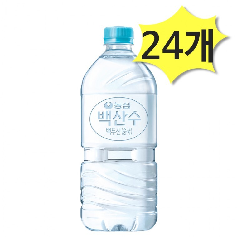 농심 백산수 무라벨 1L x 24개 생수 물1리터 - 메인 이미지