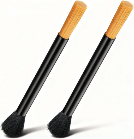 [해외]2Pcs 커피 그라인더 청소 브러시 듀얼 헤드 먼지 제거 에스프레소 액세서리 청소기 기계 도구 바리스타 가정 주방용 빈 곡물