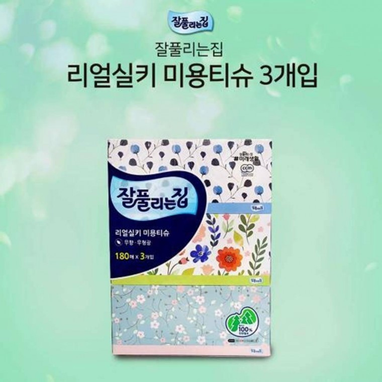 잘풀리는집 미용 각티슈 180매 3개입 미니티슈 생필품 - 상품 이미지