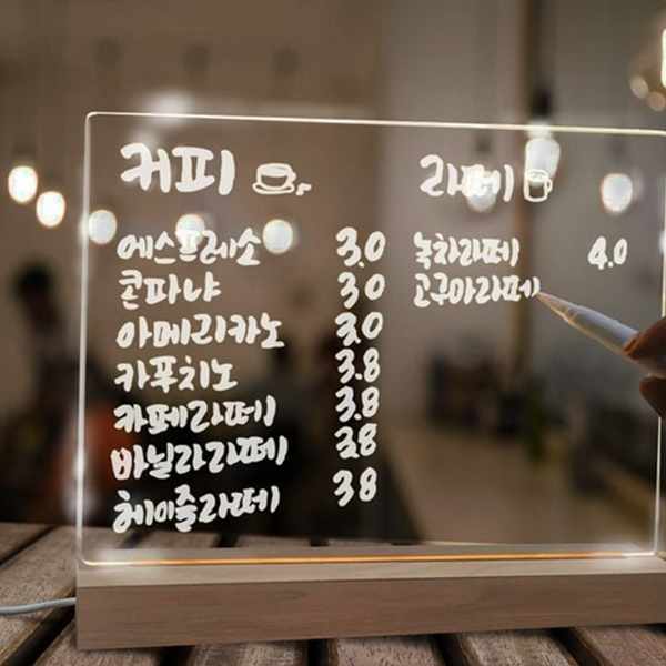 탁상용 led 메모 보드 투명 메모 스탠드 보드 사무실 책상 - 상품 이미지