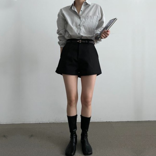 출근룩 슬랙스 여성 바지 알티피아 반바지 정장 여름 핀턱 여름출근룩 여자여름정장 여름정장바 - 메인 이미지