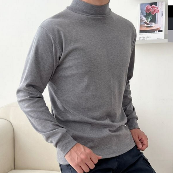 기본 남성 반목 목폴라 폴라티 티셔츠 레이어드 남자 목폴라 폴라티 - 상품 이미지