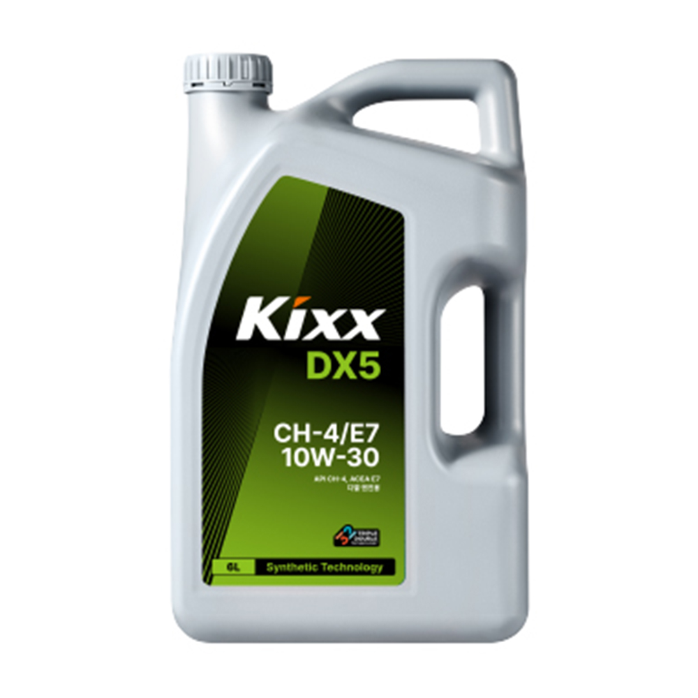 고급 엔진 오일 디젤 Kixx DX5 CH-4등급/E7 10W-30 3 / 6L BX 트럭 버스 건설 장비 - 메인 이미지