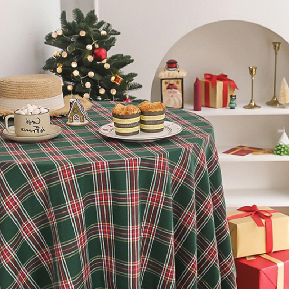 [큰손할인] 체크테이블보 식탁보 플레이팅 성탄절 소품 데코 크리스마스