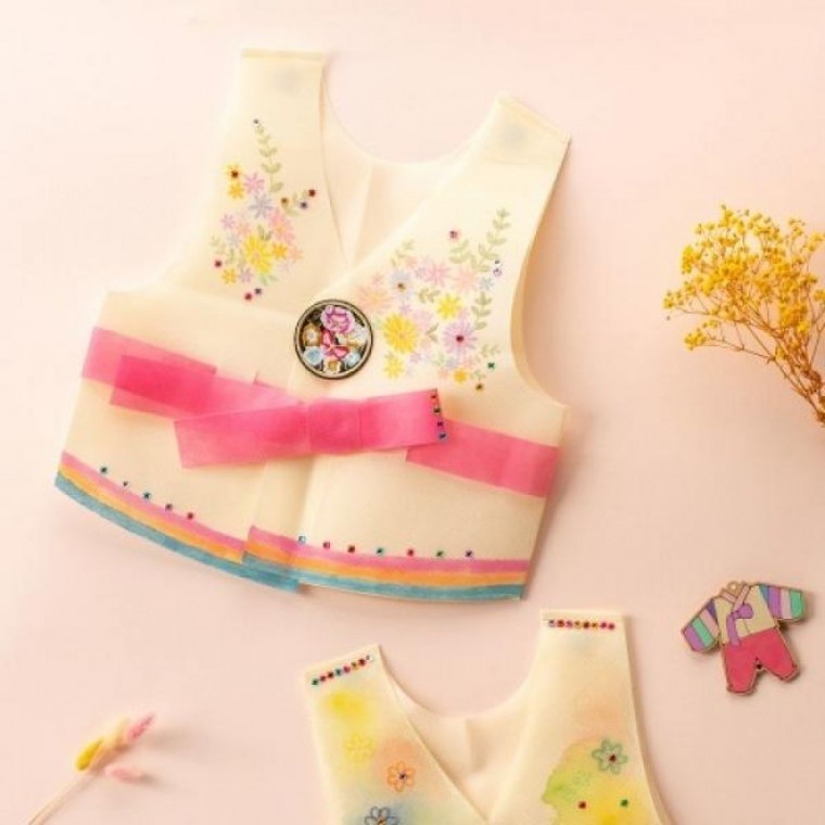 한복 만들기 부직포 저고리 전통 명절 의상 DIY 꾸미기 - 상품 이미지