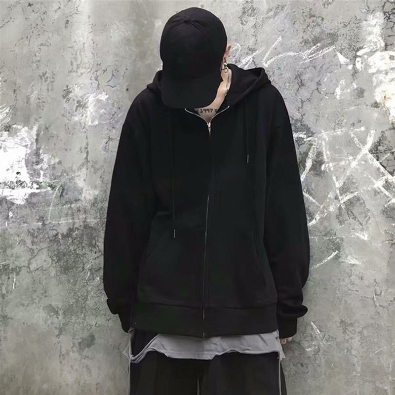 남녀공용 베이직 후드 집업 - 상품 이미지