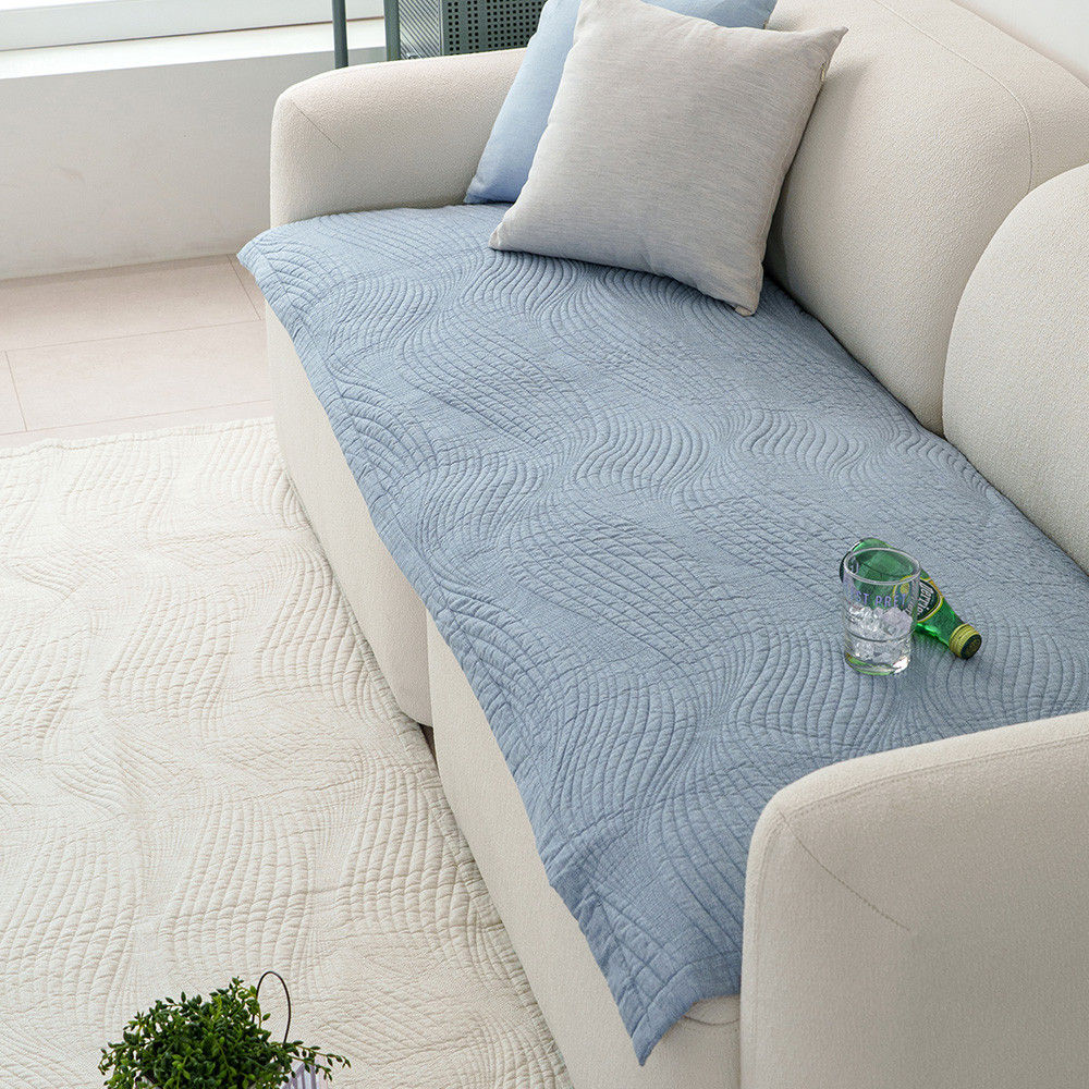 해피니 소파패드 도브 돌소파 패드 90x200 (블루) 쇼파 카우치 매트