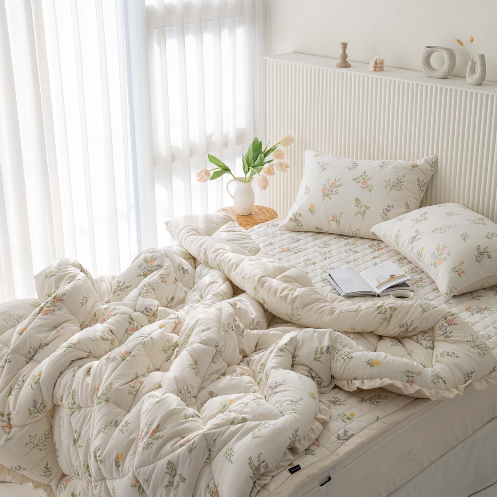 리빙밸류 플라워 프릴 차렵이불 - 상세 이미지 3
