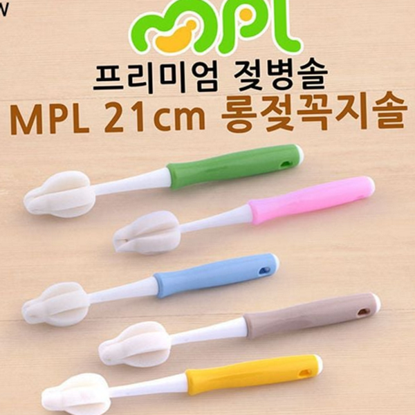 실리콘 젖꼭지 솔 스펀지 젖병 솔 세척솔 용품 출산 세척 - 메인 이미지